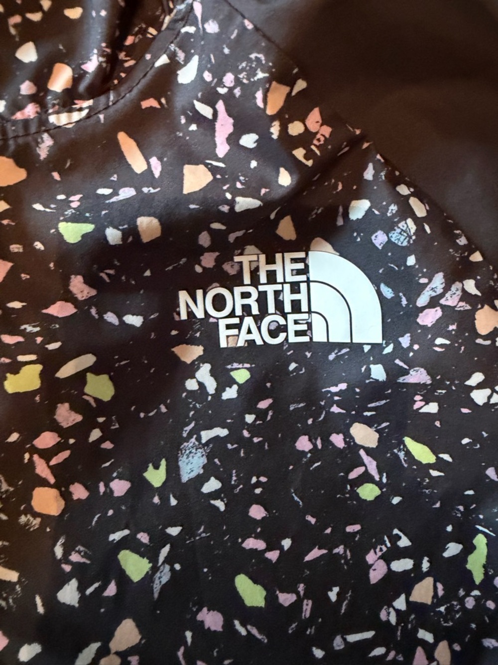 The North Face Kids Black Multi-Color Speckled Hooded Jacket - Picture 2 of 4